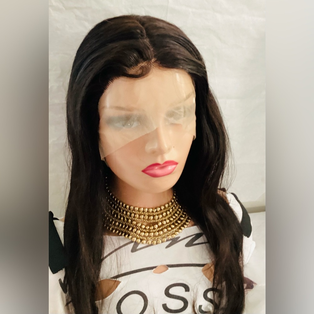 Mines Diamond Lace Frontal Wig T-Part 180Density Human Hair Black